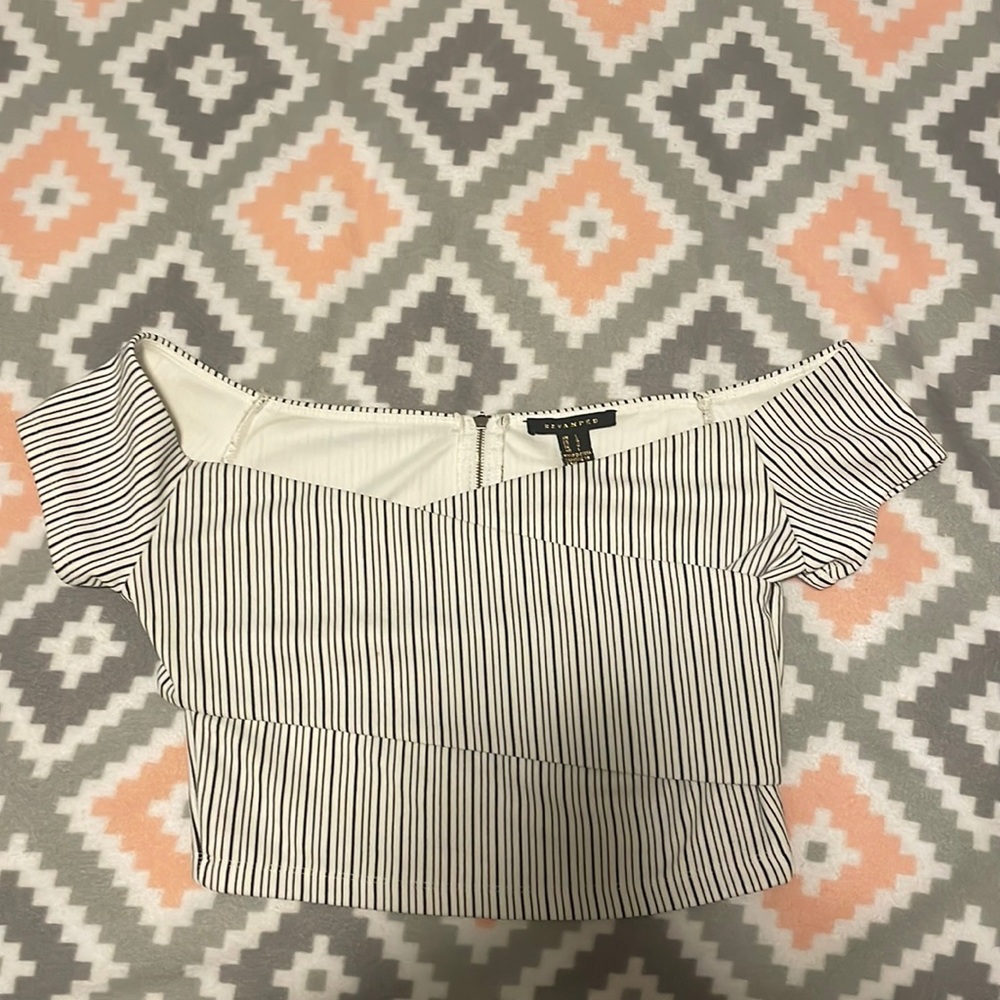 Cropped off the shoulder top